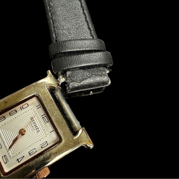 Vintage Hermes Heure H Watch Gold Face - Picture 3 of 5